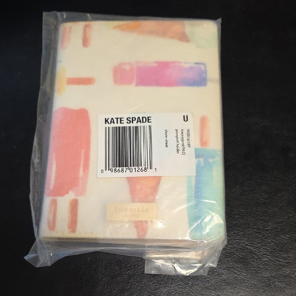 Kate Spade Multicolor Passport Holder Shore Street Ice Pop Print Popsicle Cream